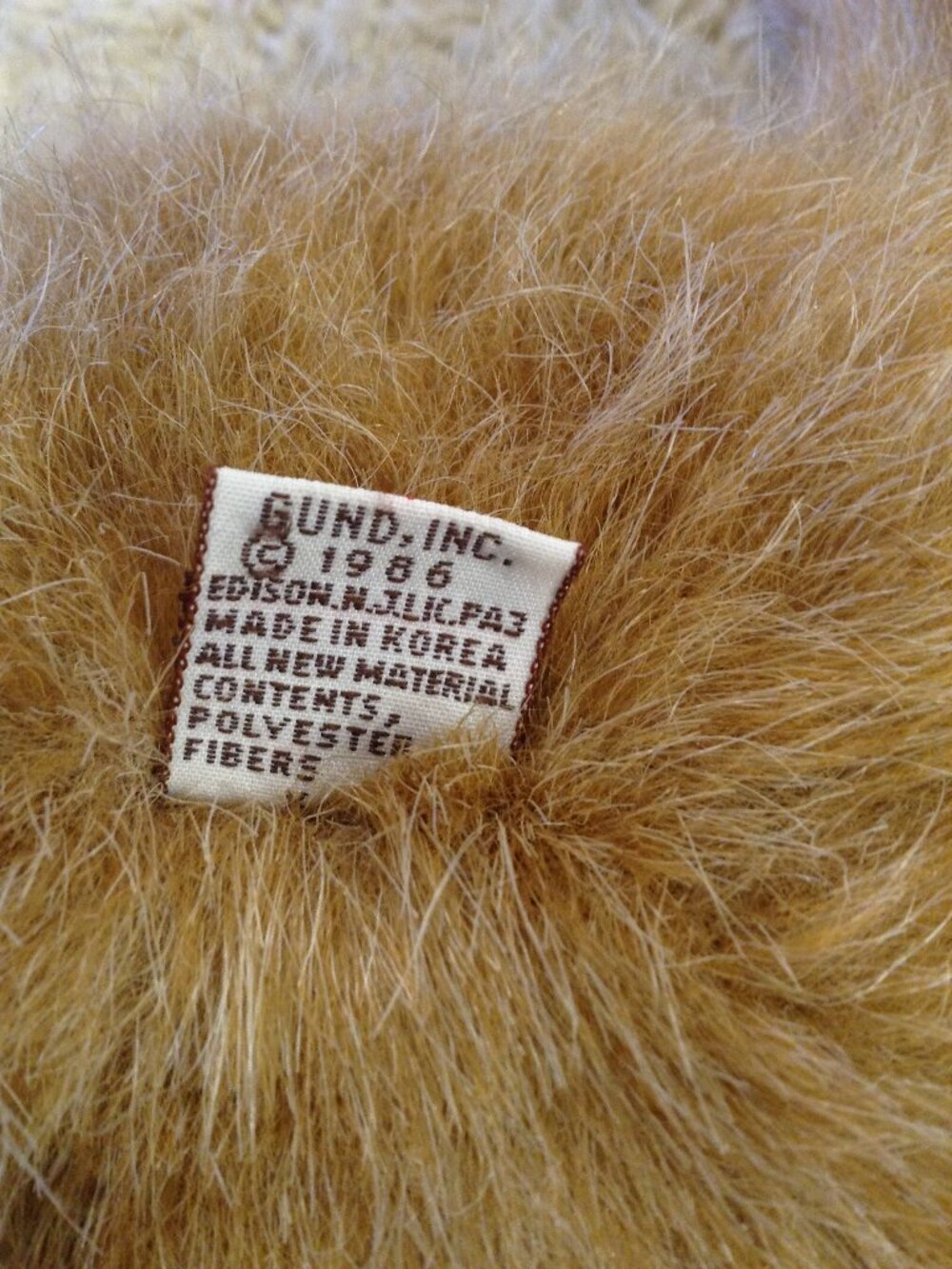 VTG 1986 GUND Rabbit shaggy long-haired Plush Floppy Bunny Kidcore Collectible - Picture 6 of 6